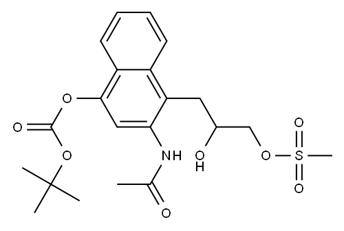 3-(2-acetaMido-4-(tert-butoxycarbonyloxy)naphthalen-1-yl)-2-
hydroxypropyl Methanesulfonate|