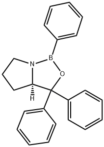 (R)-Tetrahydro-1,3,3-triphenyl-1H,3H-pyrrolo[1,2-c][1,3,2]oxaborole, 99%  (R)-Phenyl oxazaborolidine Struktur