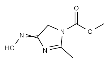 1H-Imidazole-1-carboxylic  acid,  4,5-dihydro-4-(hydroxyimino)-2-methyl-,  methyl  ester Structure