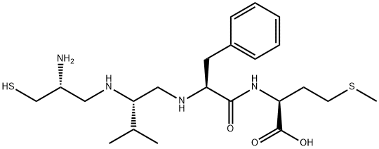N-[(2S)-((2R)-2-氨基-3-巯基丙基氨基)-3-甲基丁基]-L-苯丙氨酰-L-蛋氨酸, 149759-96-6, 结构式