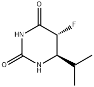 2,4(1H,3H)-Pyrimidinedione,5-fluorodihydro-6-(1-methylethyl)-,trans-(9CI) Structure