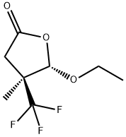 2(3H)-Furanone,5-ethoxydihydro-4-methyl-4-(trifluoromethyl)-,trans-(9CI) Structure
