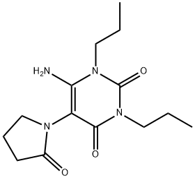 2,4(1H,3H)-Pyrimidinedione,  6-amino-5-(2-oxo-1-pyrrolidinyl)-1,3-dipropyl-|