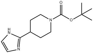 4-(1H-Imidazol-2-yl)-1-piperidinecarboxylic acid 1,1<br>-dimethylethyl ester Structure