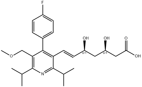 6-Heptenoic acid, 7-[4-(4-fluorophenyl)-5-(methoxymethyl)-2,6-bis(1-methylethyl)-3-pyridinyl]-3,5-dihydroxy-, [R*,S*-(E)]-(+-)-|