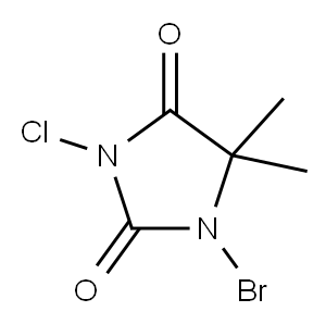 1-Bromo-3-chloro-5,5-dimethylhydantoin Structure