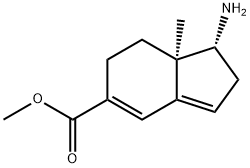 1H-Indene-5-carboxylicacid,1-amino-2,6,7,7a-tetrahydro-7a-methyl-,methylester,(1R-cis)-(9CI) Structure