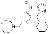 2-(hexahydro-1H-azepin-1-yl)ethyl alpha-cyclohexylthiophen-2-acetate hydrochloride Structure