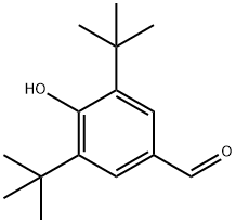3,5-ジ-tert-ブチル-4-ヒドロキシベンズアルデヒド 化学構造式