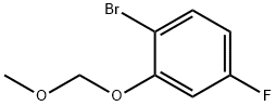 1-ブロモ-4-フルオロ-2-(メトキシメトキシ)ベンゼン 化学構造式