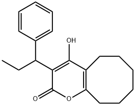 5,6,7,8,9,10-hexahydro-4-hydroxy-3-(1-phenylpropyl)-2H-cycloocta(b)pyran-2-one|