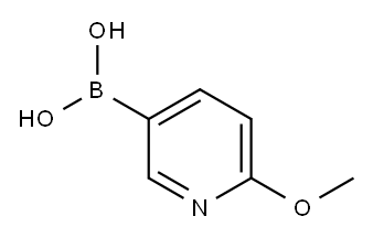 6-メトキシピリジン-3-ボロン酸 化学構造式