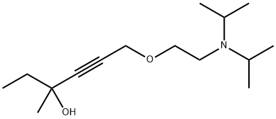 4-Hexyn-3-ol, 3-methyl-6-[2-(diisopropylamino)ethoxy]- Structure