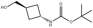 tert-Butyl (trans-3-(hydroxymethyl)cyclobutyl)carbamate Struktur