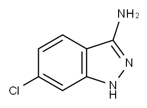 3-氨基-6-氯-1H-吲唑 结构式