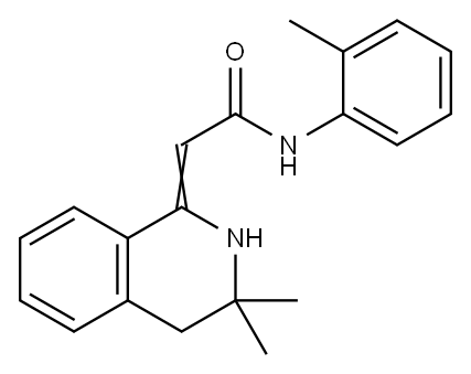 Acetamide, 2-(3,4-dihydro-3,3-dimethyl-1(2H)-isoquinolinylidene)-N-(2- methylphenyl)-|