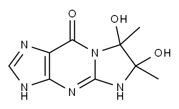9H-Imidazo[1,2-a]purin-9-one,  1,4,6,7-tetrahydro-6,7-dihydroxy-6,7-dimethyl-  (9CI) Structure