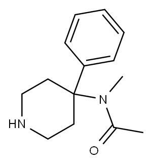 AcetaMide, N-Methyl-N-(4-phenyl-4-piperidinyl)- Structure