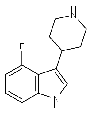 4-氟-3-(4 - 哌啶基)-1H-吲哚, 173150-61-3, 结构式