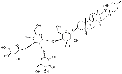 beta-D-Galactopyranosid, (3 beta,5 alpha, 22 beta, 25S)-spirosolan-3-yl-O-beta-D-glucopyranosyl-(1=> 2)-O-(beta-D-xylopyranosyl-(1=> 3))-O-beta-D-glucopyranosyl-(1=> 4)-