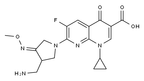 6-フルオロ-7-[(4Z)-3-(アミノメチル)-4-(メトキシイミノ)ピロリジノ]-1,4-ジヒドロ-1-シクロプロピル-4-オキソ-1,8-ナフチリジン-3-カルボン酸