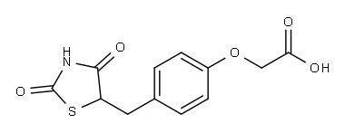 Acetic acid, 2-[4-[(2,4-dioxo-5-thiazolidinyl)methyl]phenoxy]-|4-(2,4-二氧代噻唑啉-5-基甲基)苯氧乙酸
