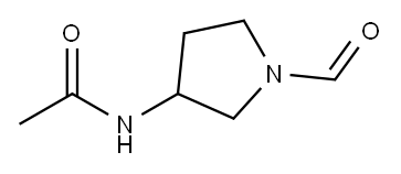 Acetamide, N-(1-formyl-3-pyrrolidinyl)- (9CI) Structure