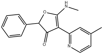 3(2H)-Furanone,  5-(methylamino)-4-(4-methyl-2-pyridinyl)-2-phenyl-|