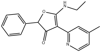 3(2H)-Furanone,  5-(ethylamino)-4-(4-methyl-2-pyridinyl)-2-phenyl- Structure