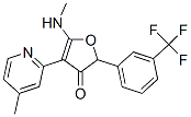 3(2H)-Furanone,  5-(methylamino)-4-(4-methyl-2-pyridinyl)-2-[3-(trifluoromethyl)phenyl]- Structure