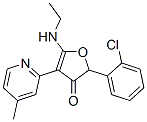 3(2H)-Furanone,  2-(2-chlorophenyl)-5-(ethylamino)-4-(4-methyl-2-pyridinyl)-|