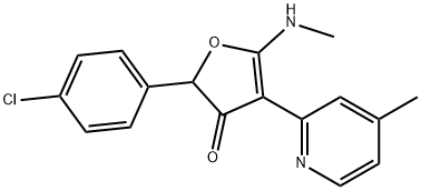 3(2H)-Furanone,  2-(4-chlorophenyl)-5-(methylamino)-4-(4-methyl-2-pyridinyl)- Structure