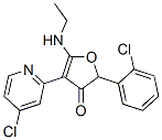 3(2H)-Furanone,  2-(2-chlorophenyl)-4-(4-chloro-2-pyridinyl)-5-(ethylamino)- Structure