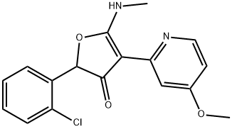 3(2H)-Furanone,  2-(2-chlorophenyl)-4-(4-methoxy-2-pyridinyl)-5-(methylamino)-|