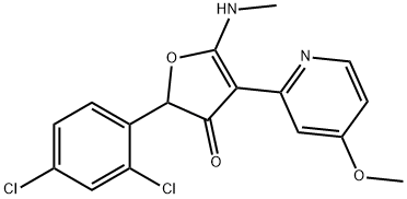 3(2H)-Furanone,  2-(2,4-dichlorophenyl)-4-(4-methoxy-2-pyridinyl)-5-(methylamino)-|