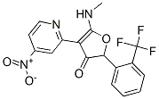 3(2H)-Furanone,  5-(methylamino)-4-(4-nitro-2-pyridinyl)-2-[2-(trifluoromethyl)phenyl]- Structure