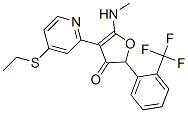 3(2H)-Furanone,  4-[4-(ethylthio)-2-pyridinyl]-5-(methylamino)-2-[2-(trifluoromethyl)phenyl]- Structure