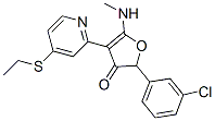 3(2H)-Furanone,  2-(3-chlorophenyl)-4-[4-(ethylthio)-2-pyridinyl]-5-(methylamino)- Structure