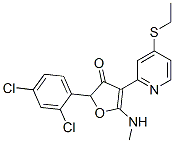 3(2H)-Furanone,  2-(2,4-dichlorophenyl)-4-[4-(ethylthio)-2-pyridinyl]-5-(methylamino)- Structure
