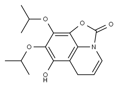 2H,6H-Oxazolo[5,4,3-ij]quinolin-2-one,  7-hydroxy-8,9-bis(1-methylethoxy)- Structure