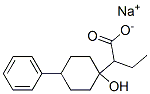 sodium alpha-ethyl-1-hydroxy-4-phenylcyclohexaneacetate 结构式