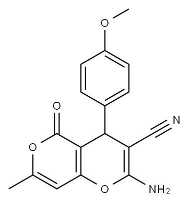 4H,5H-PYRANO[4,3-B]PYRAN-3-CARBONITRILE, 2-AMINO-4-(4-METHOXYPHENYL)-7-METHYL-5-OXO-|