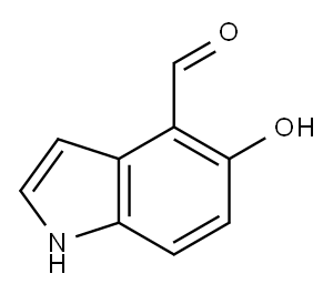 1H-Indole-4-carboxaldehyde, 5-hydroxy- Structure