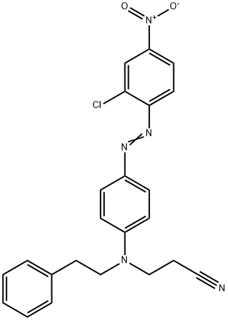 3-[[4-[(2-氯-4-硝苯基)偶氮]苯基](2-苯基乙基)氨基]丙腈, 19649-68-4, 结构式