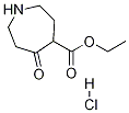 Hexahydro-5-oxo-1H-azepine-4-carboxylic acid ethyl ester hydrochloride Structure