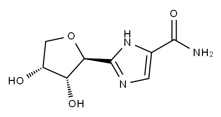1H-Imidazole-4-carboxamide, 2-(tetrahydro-3,4-dihydroxy-2-furanyl)-, [2S-(2alpha,3ba,4ba)]- (9CI) Structure