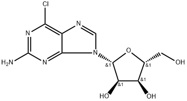 2-Amino-6-chloropurine-9-riboside Struktur