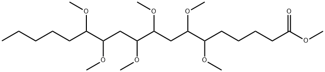 6,7,9,10,12,13-Hexamethoxyoctadecanoic acid methyl ester 结构式