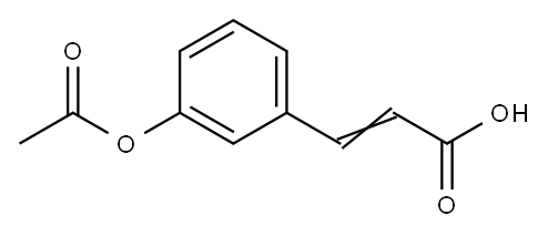 3-ACETOXYCINNAMIC ACID Structure
