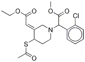 (3E)-4-(Acetylthio)-α-(2-chlorophenyl)-3-(2-ethoxy-2-oxoethylidene)-1-piperidineacetic Acid Methyl Ester
(Mixture of DiastereoMers)|(3E)-4-(Acetylthio)-α-(2-chlorophenyl)-3-(2-ethoxy-2-oxoethylidene)-1-piperidineacetic Acid Methyl Ester
(Mixture of DiastereoMers)